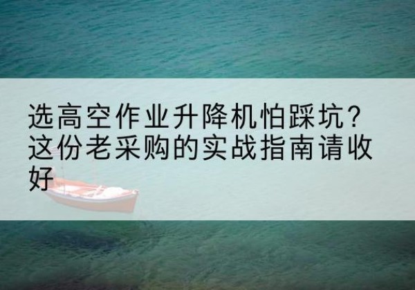 秦淮高空作业升降机厂家推荐-选高空作业升降机怕踩坑？这份老采购的实战指南请收好